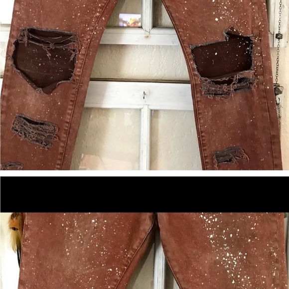 Vintage H&M Destroyed Acid Wash Bleached Jeans - Picture 6 of 8